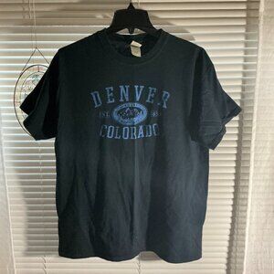 Black Gildan Denver Colorado rocky mountains tee